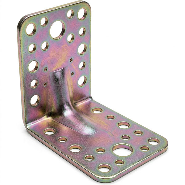 MINUTEX Piastra Giunzione Piegata Nervata MM65X85X2,5 in Acciaio Zincato - MINUTEX